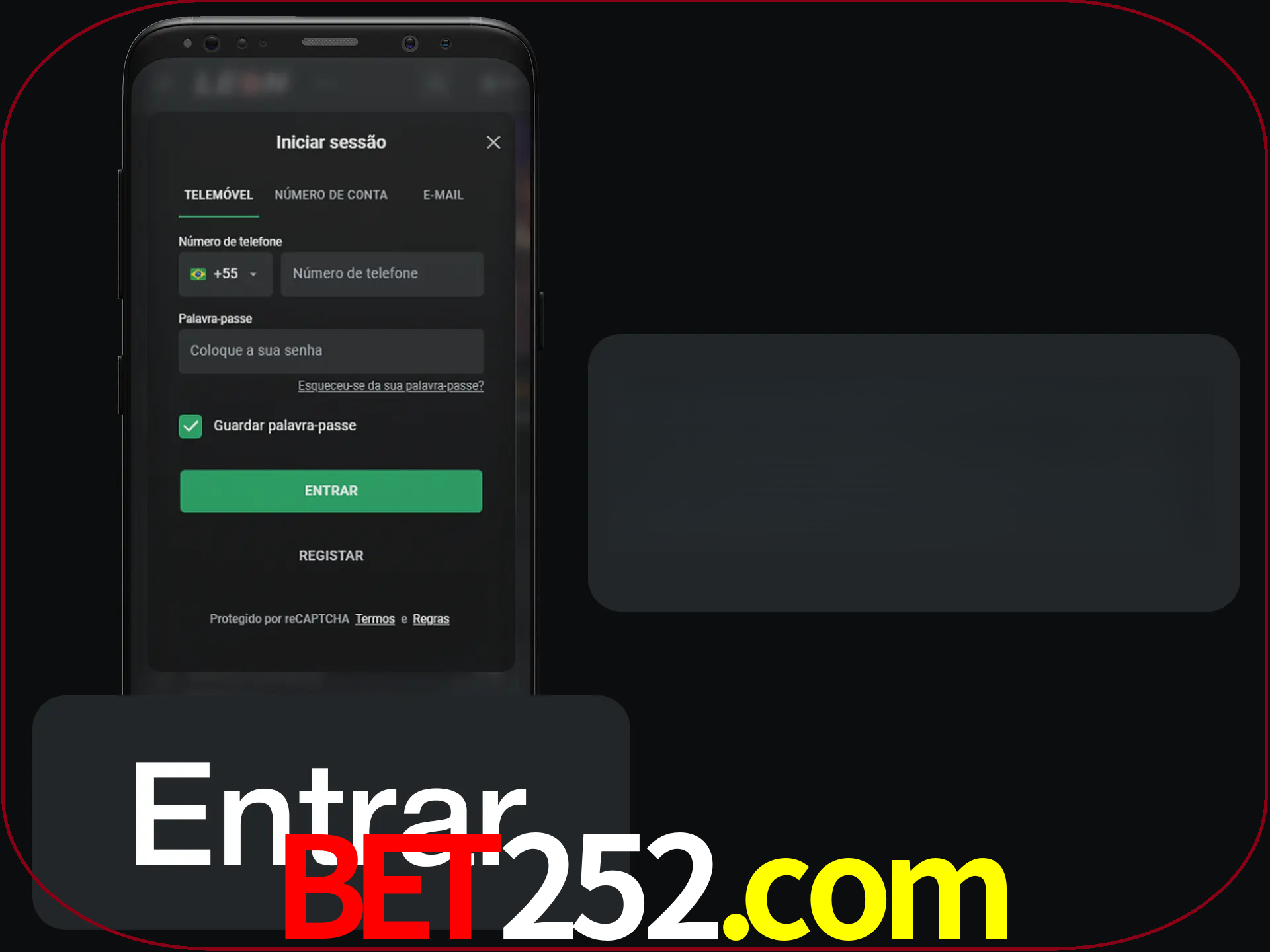 Faça o login para começar a apostar e jogar no cassino.